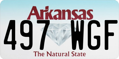 AR license plate 497WGF