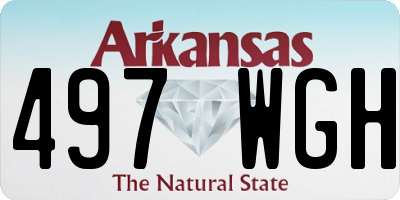 AR license plate 497WGH