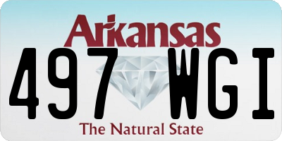 AR license plate 497WGI