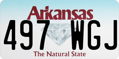 AR license plate 497WGJ