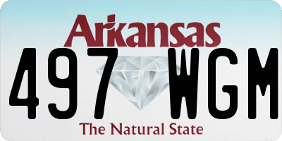 AR license plate 497WGM