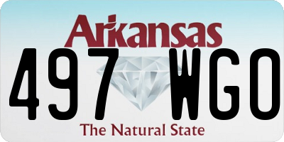 AR license plate 497WGO