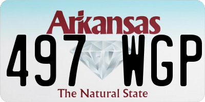 AR license plate 497WGP