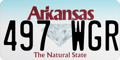 AR license plate 497WGR