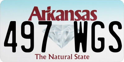 AR license plate 497WGS