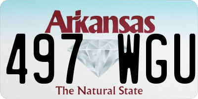 AR license plate 497WGU