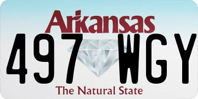 AR license plate 497WGY