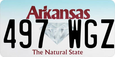 AR license plate 497WGZ