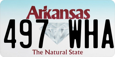 AR license plate 497WHA