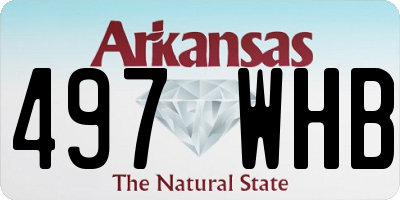 AR license plate 497WHB