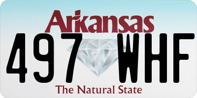 AR license plate 497WHF