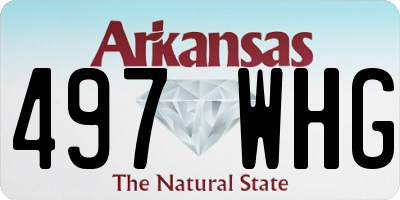 AR license plate 497WHG