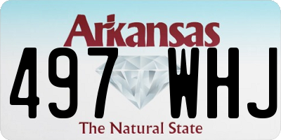AR license plate 497WHJ