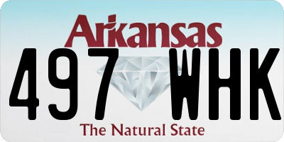 AR license plate 497WHK