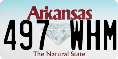 AR license plate 497WHM