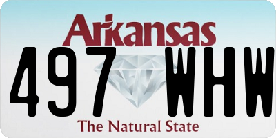 AR license plate 497WHW