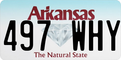 AR license plate 497WHY