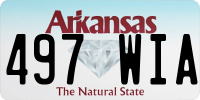 AR license plate 497WIA