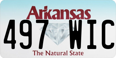 AR license plate 497WIC
