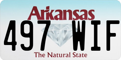AR license plate 497WIF