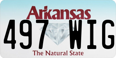 AR license plate 497WIG