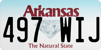 AR license plate 497WIJ