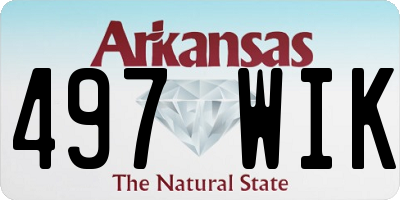 AR license plate 497WIK