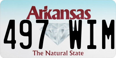 AR license plate 497WIM