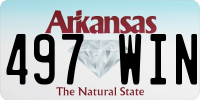 AR license plate 497WIN