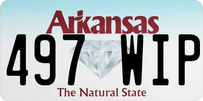 AR license plate 497WIP