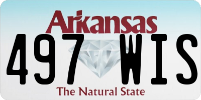 AR license plate 497WIS