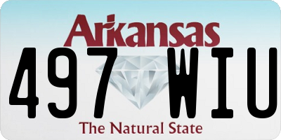 AR license plate 497WIU