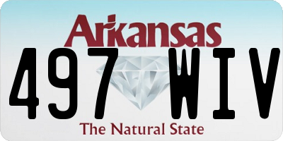 AR license plate 497WIV