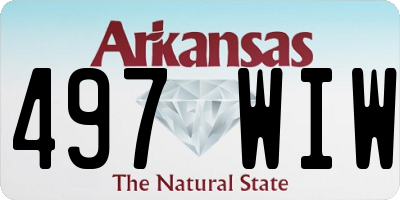 AR license plate 497WIW