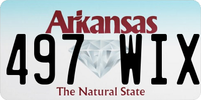 AR license plate 497WIX