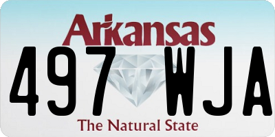 AR license plate 497WJA