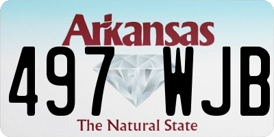 AR license plate 497WJB