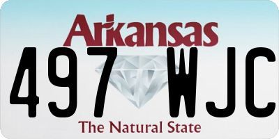 AR license plate 497WJC
