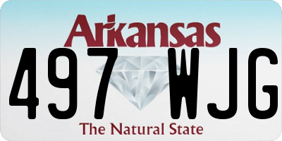 AR license plate 497WJG