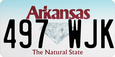 AR license plate 497WJK