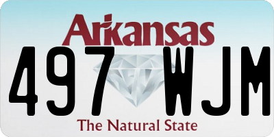 AR license plate 497WJM
