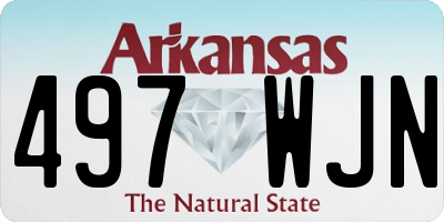 AR license plate 497WJN