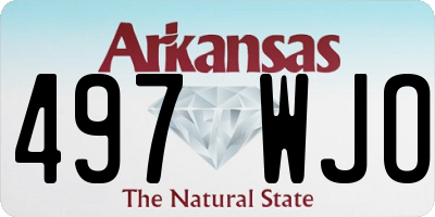 AR license plate 497WJO