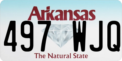 AR license plate 497WJQ