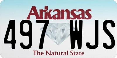 AR license plate 497WJS