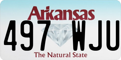 AR license plate 497WJU