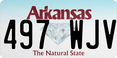 AR license plate 497WJV