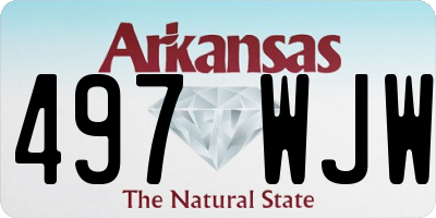 AR license plate 497WJW