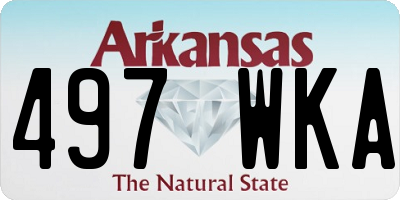 AR license plate 497WKA