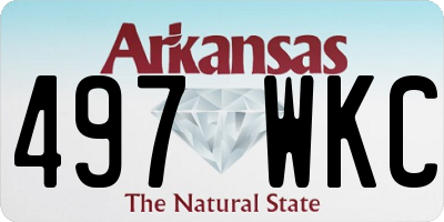 AR license plate 497WKC